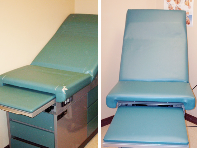 Before and After Doctors Exam Table
