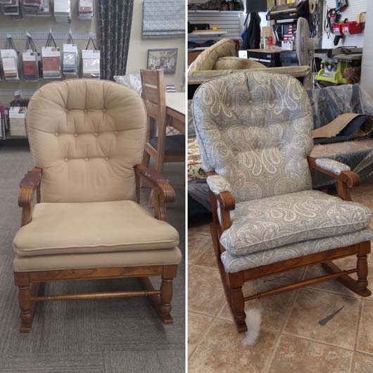 Upholstery Before and After